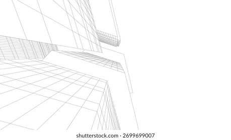 Modern architecture vector 3d illustration