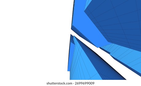 Ilustração do vetor 3d da arquitetura moderna