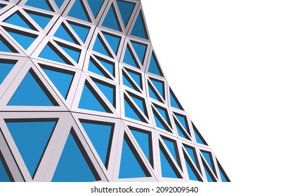 Modern architecture vector drawing 3d illustration