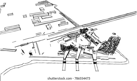 modern architecture vector illustration