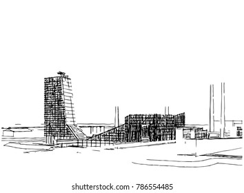 modern architecture vector illustration