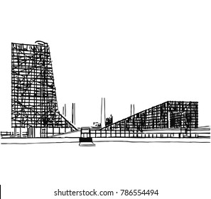 modern architecture vector illustration