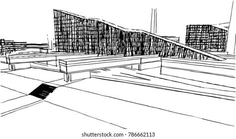 modern architecture vector illustration