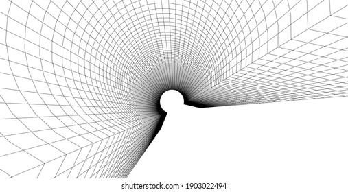 Modern architecture wireframe, Abstract architectural background, 3D Illustration