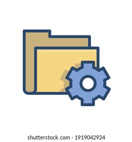 Modern archive settings icon emblem
