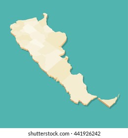 Modern Argentina Three-dimensional Vector Map