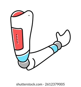 modern arm prosthesis color icon vector. modern arm prosthesis sign. isolated symbol illustration