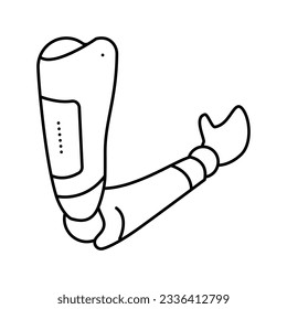 modern arm prosthesis line icon vector. modern arm prosthesis sign. isolated contour symbol black illustration