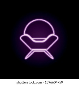 modern armchair neon icon. Elements of furniture set. Simple icon for websites, web design, mobile app, info graphics