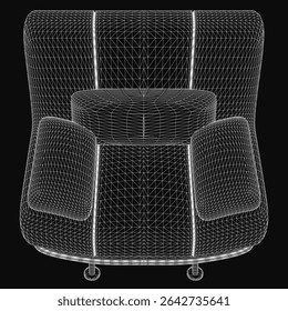 Modern armchair with a sleek, curved back and armrests, upholstered in neutral fabric and featuring four sturdy legs. The comfortable cushion adds a cozy touch, ideal for contemporary living spaces.