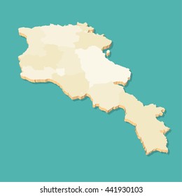 Modern Armenia Three-dimensional Vector map