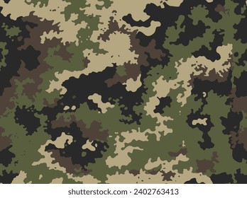 
modern army camouflage seamless classic texture, military uniform.