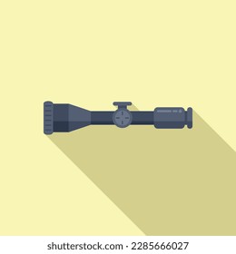 Modern army scope icon flat vector. Rifle gun. Sniper target