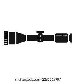Moderne Armee Umfang Symbol einfache Vektorgrafik. Gewehr. Snickziel