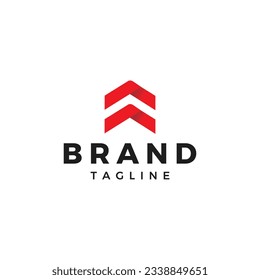Modern arrow based logo design for investing, finance, and growth.