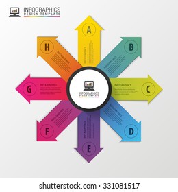 Modern arrow business template. Infographic design. Vector illustration