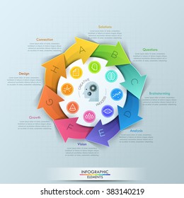 Modern arrow business template. Vector illustration. Can be used for workflow layout, diagram, number options, web design, infographics and timeline.