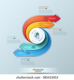 Modern arrow business template. Vector illustration. Can be used for workflow layout, diagram, number options, web design, infographics and timeline.