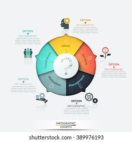 Modern arrow business template. Vector illustration. Can be used for workflow layout, diagram, number options, web design, infographics and timeline.