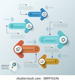 Modern arrow business template. Vector illustration. Can be used for workflow layout, diagram, number options, web design, infographics and timeline.