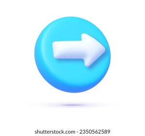 Modern arrow button 3d, great design for any purposes. Digital illustration. 3d vector illustration