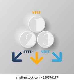 Modern arrow circle step