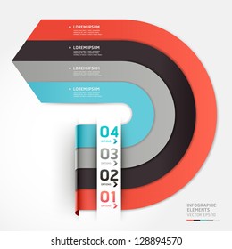 Modern arrow circle step up options banner. Vector illustration. can be used for workflow layout, diagram, number options, web design, infographics.