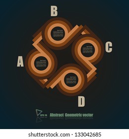 Modern arrow circle step up options banner. Vector illustration. can be used for workflow layout, diagram, number options, web design, infographics.