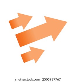 Modern arrow collection with flat design.