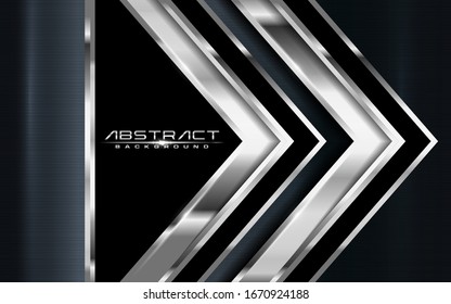 Modern arrow dark navy Background VIP with golden lines texture in 3d abstract style. Modern vector illustration