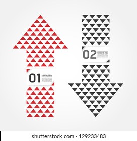 Modern Arrow Design template / can be used for infographics / numbered banners / horizontal cutout lines / graphic or website layout vector