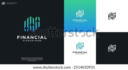 Modern arrow financial growth logo design inspiration