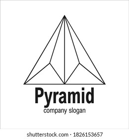 Modern Arrow Geometric Polygon Triangle Pyramid Logo Symbol