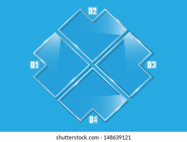 Modern arrow glass