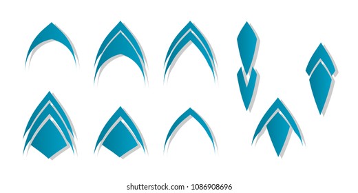 modern arrow icon element collection with elegant style isolated on white background
