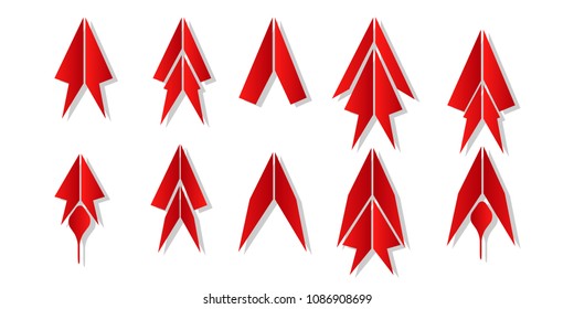 modern arrow icon element collection with elegant style isolated on white background