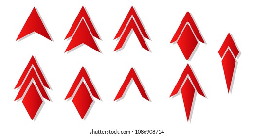 modern arrow icon element collection with elegant style isolated on white background