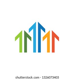Modern Arrow Icon Logo Template