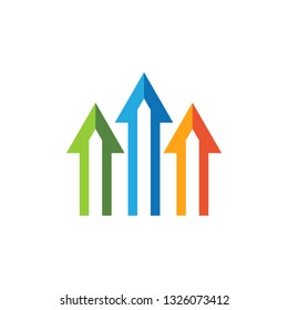 Modern Arrow Icon Logo Template