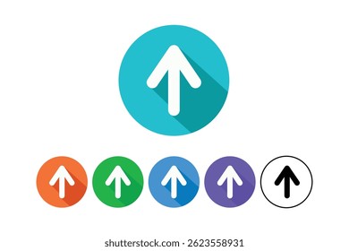 Modern Up Arrow Icon Set for UIUX Projects, upward direction arrow icon, business growth arrow icon, up arrow vector icon