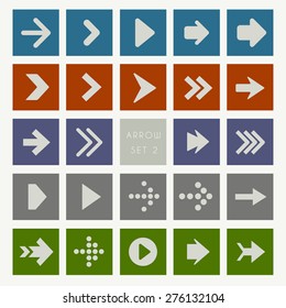 Modern Arrow Icon Set : Vector Illustration