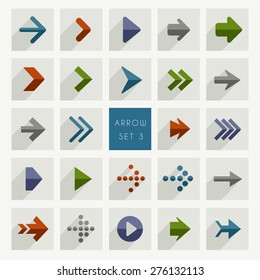 Modern Arrow Icon Set : Vector Illustration