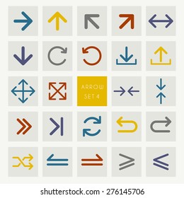 Modern Arrow Icon Set : Vector Illustration