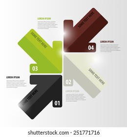 Modern arrow. Infographic template. Vector