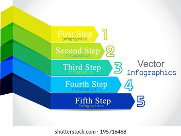 Modern arrow infographics element. 