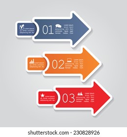 Modern arrow infographics element layout. Vector illustration.