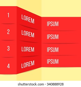 Modern arrow infographics element origami style