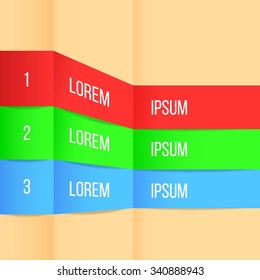 Modern arrow infographics element origami style