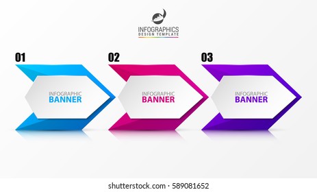 Modern arrow infographics elements. Businecc concept. Vector illustration