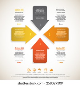 Modern arrow infographics template.EPS 10 vector.